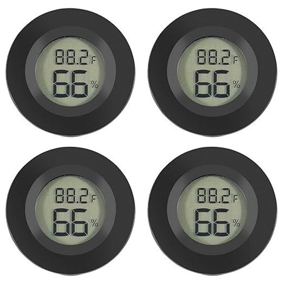 4-Pc Digital Indoor/Outdoor Humidity & Temp Meter