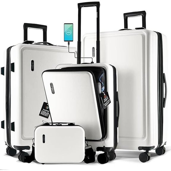 4-Piece Spinner Luggage Set with TSA Lock