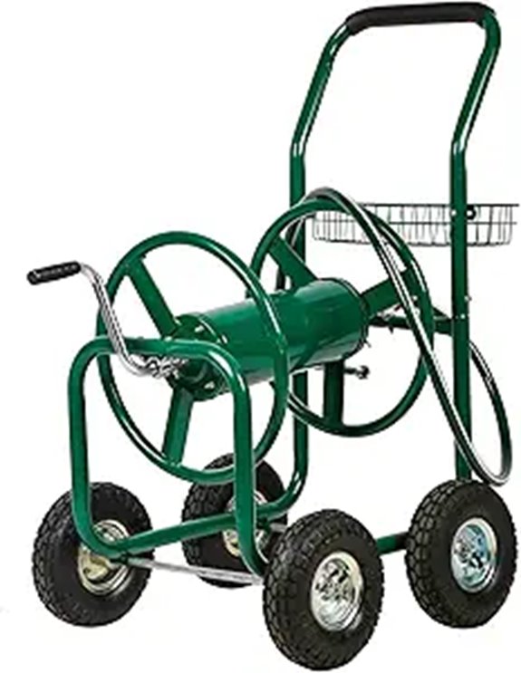 FDW Garden Hose Reel Cart with 4 Wheels