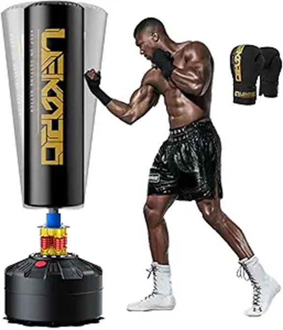 LEKÄRO Freestanding Punching Bag with Gloves