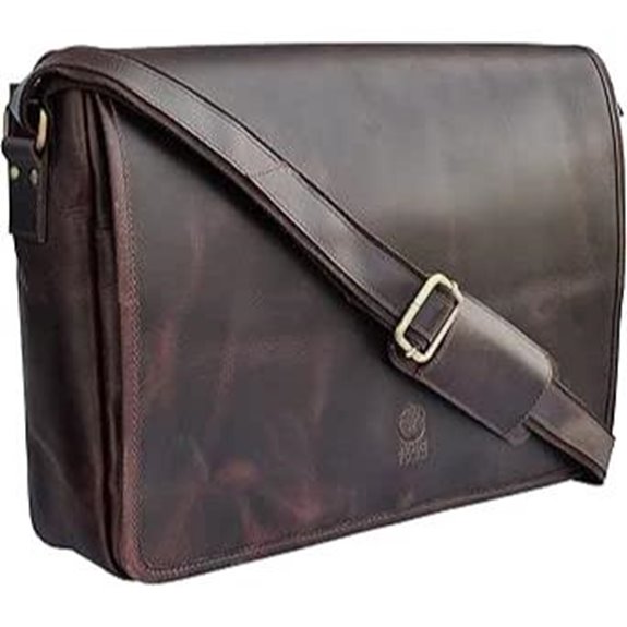 Leather Messenger Bag for Men 16 Full Grain Leather