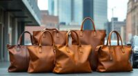 full grain leather tote