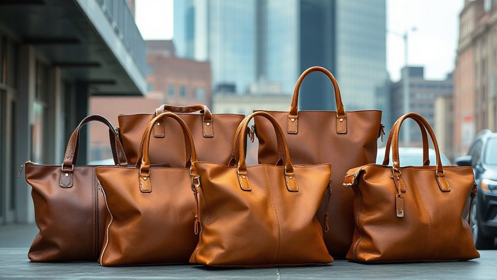 full grain leather tote