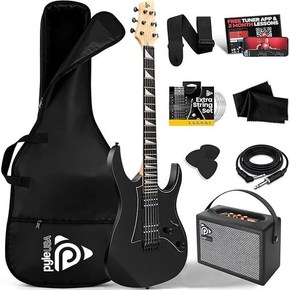 Pyle Electric Guitar with Amp Kit Full Size