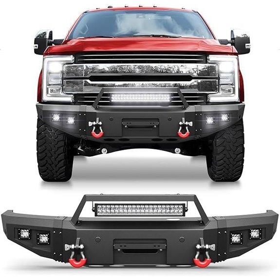 F250 Full Width Front Bumper with Winch Plate