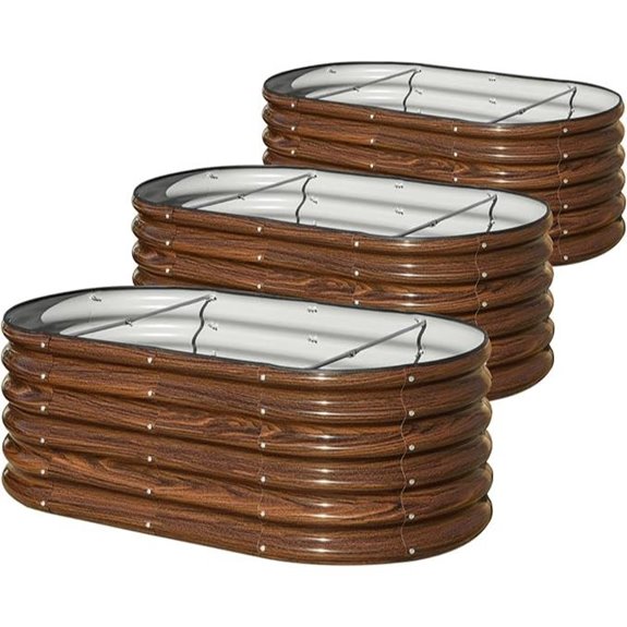 SnugNiture 3 Pcs Galvanized Metal Raised Garden Bed