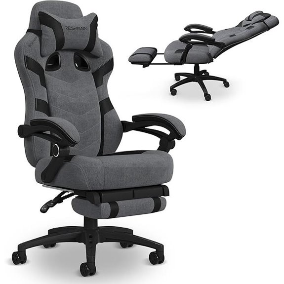gaming chair with footrest
