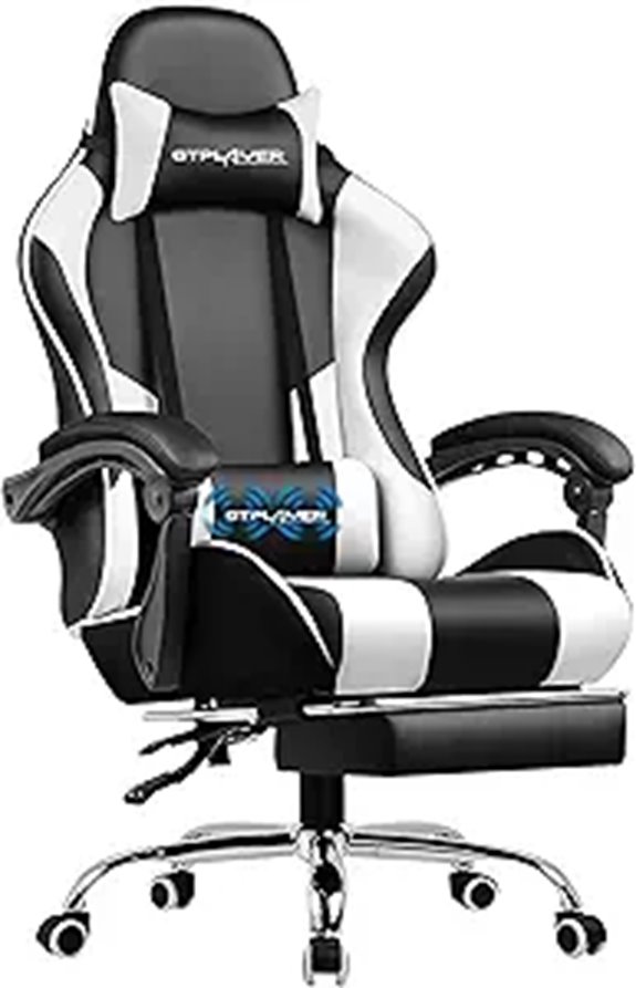 gaming chair with footrest