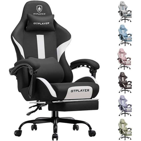 gaming chair with footrest