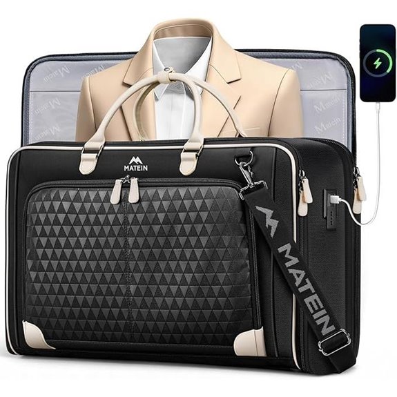 Matein Garment Bag with USB & Shoe Compartment