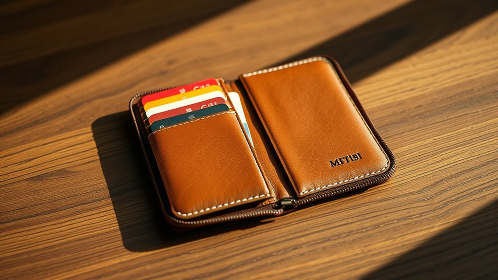 genuine leather wallet features