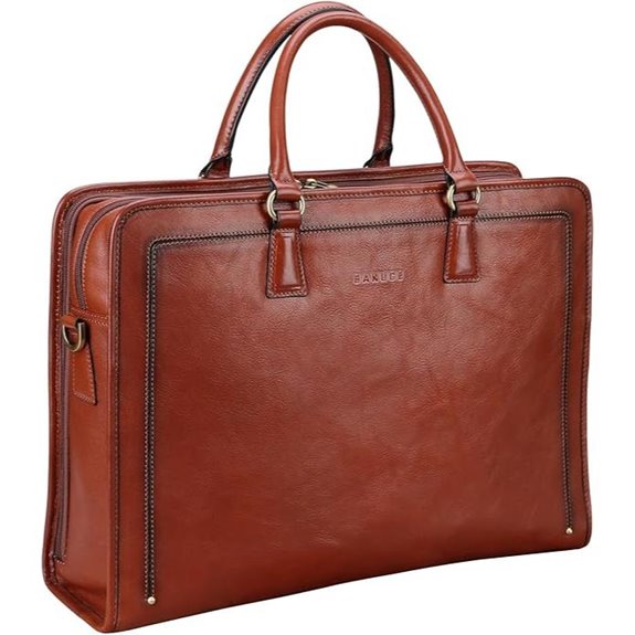 Banuce Genuine Leather Women’s Business Briefcase