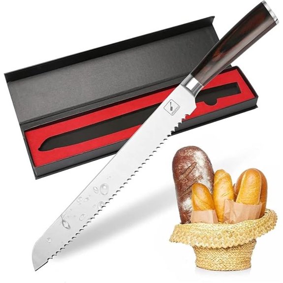 Imarku 10-Inch German Bread Knife with Serrated Edge