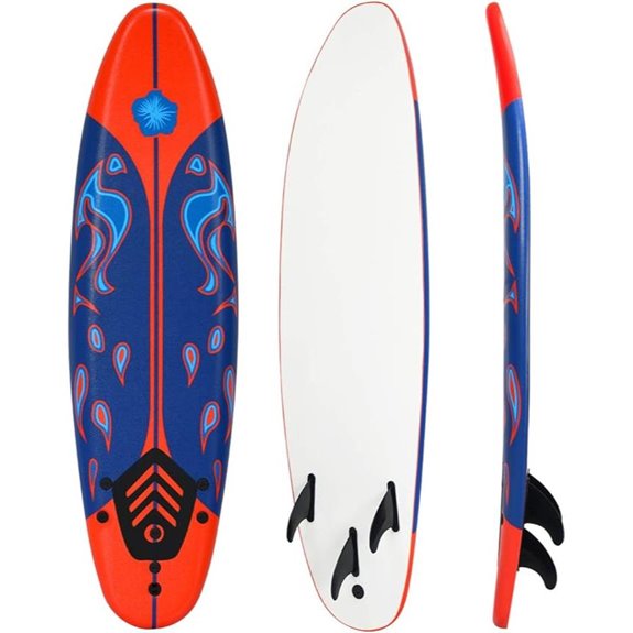 Giantex 6' Foam Surfboard with Removable Fins