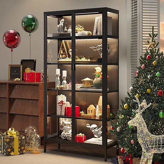 71 Glass Display Cabinet with LED Light