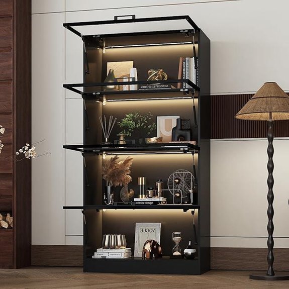 Trophy Case with Glass Doors and Lights