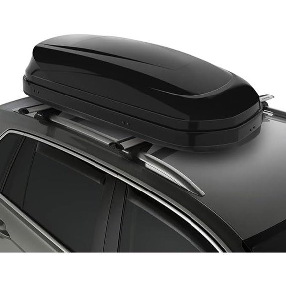 DNA MOTORING Lockable Rooftop Cargo Carrier (Glossy Black)