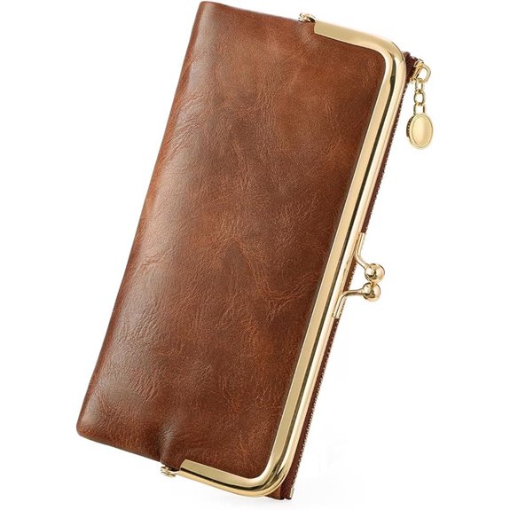 GOIACII Women's Vintage Wallet with Kiss Lock