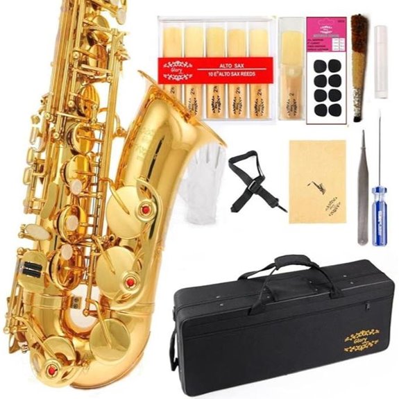 Glory Gold Laquer E Flat Alto Saxophone Kit