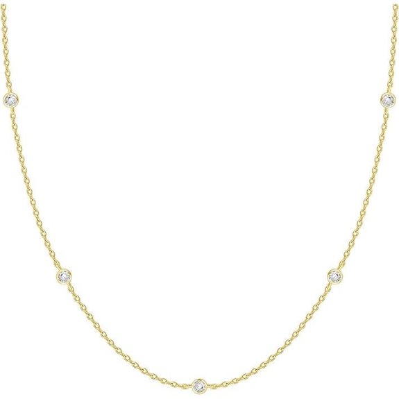PAVOI 14K Gold Plated CZ Layered Necklace