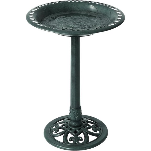 Backyard Expressions Outdoor Garden Bird Bath - Green