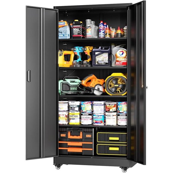 Greenvelly 73 Metal Storage Cabinet with Wheels