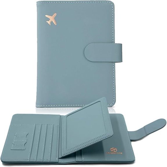 Melsbrinna RFID Passport Holder for Travel (Green)