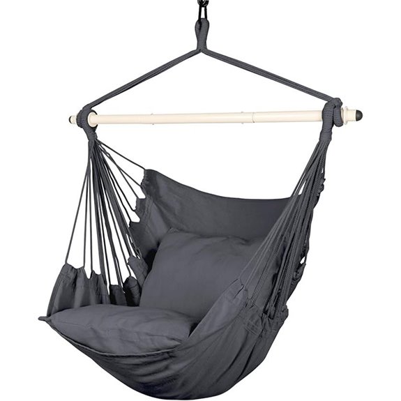 Highwild Hammock Chair Swing with Cushions (Grey)
