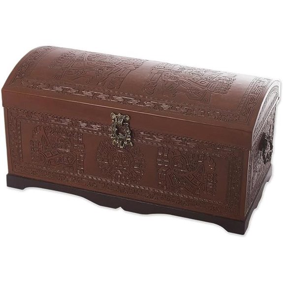 handcrafted cedar leather chest