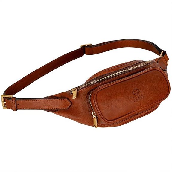 Leather Fanny Pack - Handmade Italian Waist Belt Bag