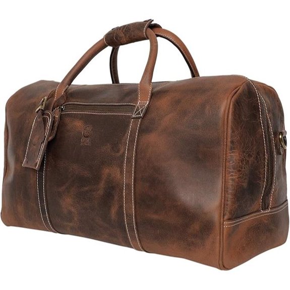 Rustic Town Handmade Leather Travel Duffel Bag