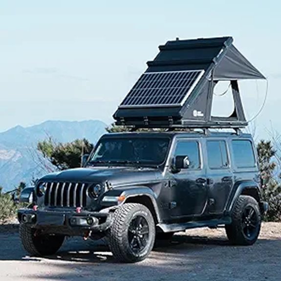 Hardshell Rooftop Tent with Solar Panel for Vehicles