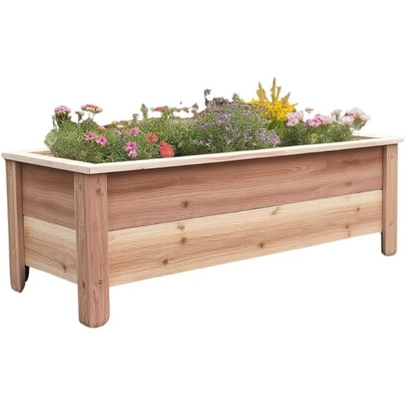 Handmade Heavy Duty Cedar Wood Garden Planter Box