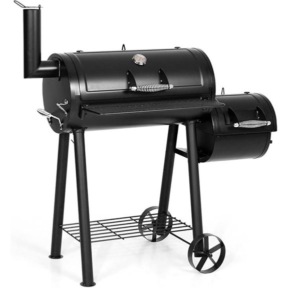 MFSTUDIO Heavy Duty Charcoal Smoker Grill Combo