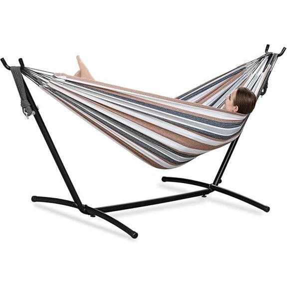 PNAEUT Double Hammock with Stand (450 lbs Capacity)
