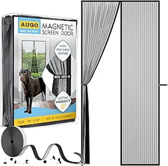 AUGO Magnetic Screen Door - Heavy Duty & Hands Free