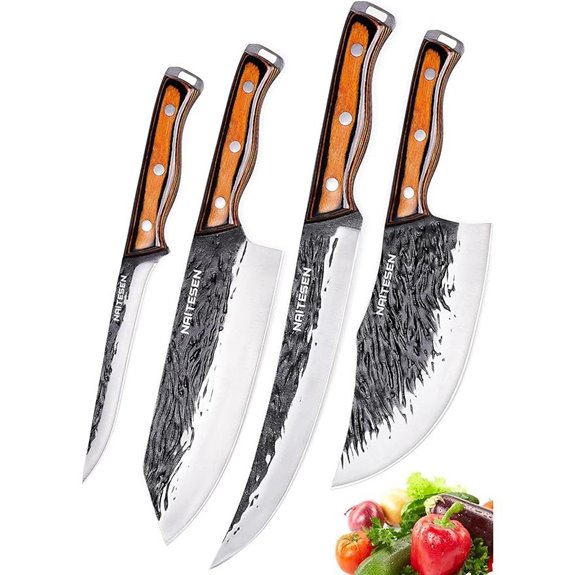 4PCS Heavy Duty Butcher and Chef Knife Set