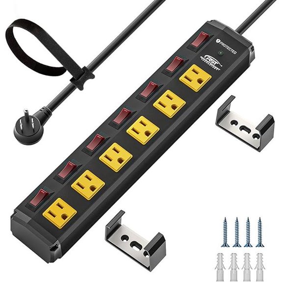 CRST Heavy Duty Power Strip with Switches