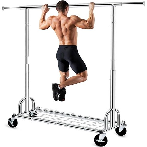 HOKEEPER Heavy Duty Rolling Clothes Rack (525LBS)