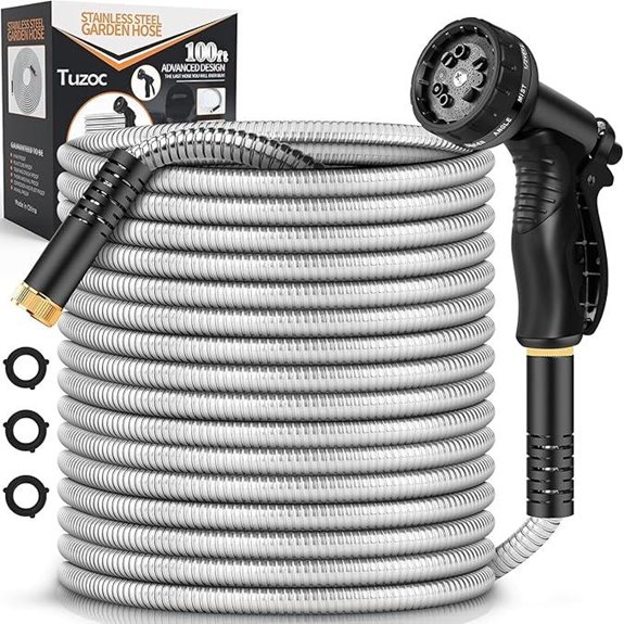 Stainless Steel 100FT Heavy Duty Garden Hose