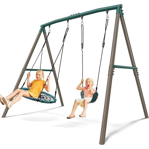 Hapfan 7.5ft Tall Heavy Duty Swing Set