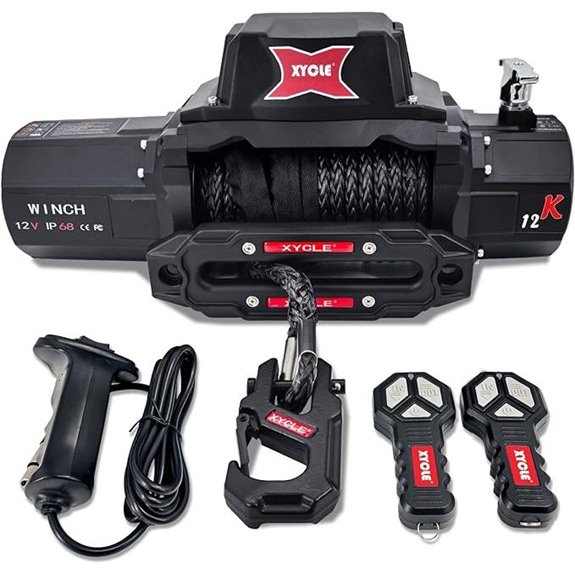 12000lbs Waterproof Electric Winch with Remote and Rope