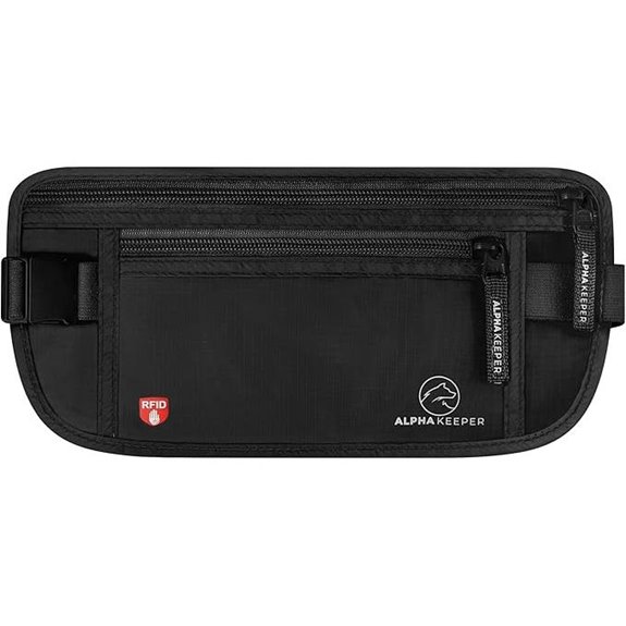 Hidden Money Belt for Travel RFID Passport Holder