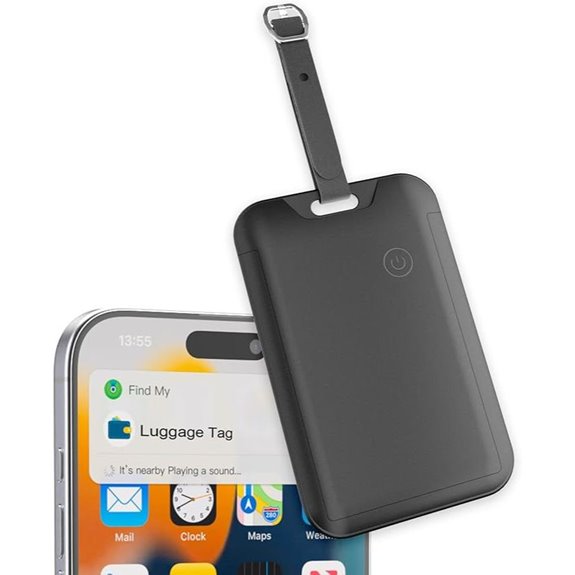 Discreet Luggage Tag with Built-in Tracker and Wireless Charging
