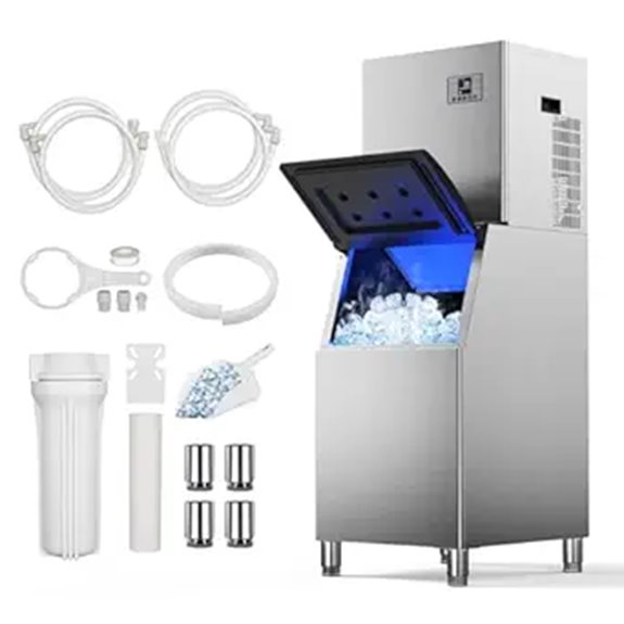 high capacity auto cleaning ice maker