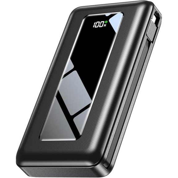 50000mAh Portable Power Bank with Built-in Cables