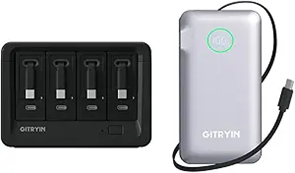 Gitryin 10000mAh Travel Power Bank with 12-in-1 Charger