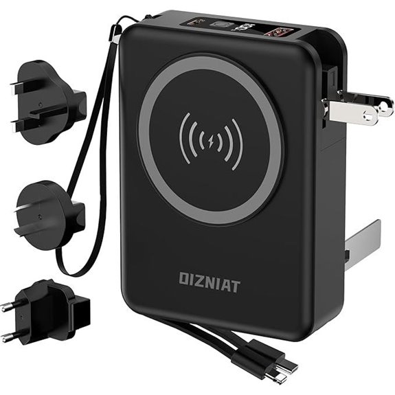 10,000mAh Portable MagSafe Power Bank with Wireless Charging