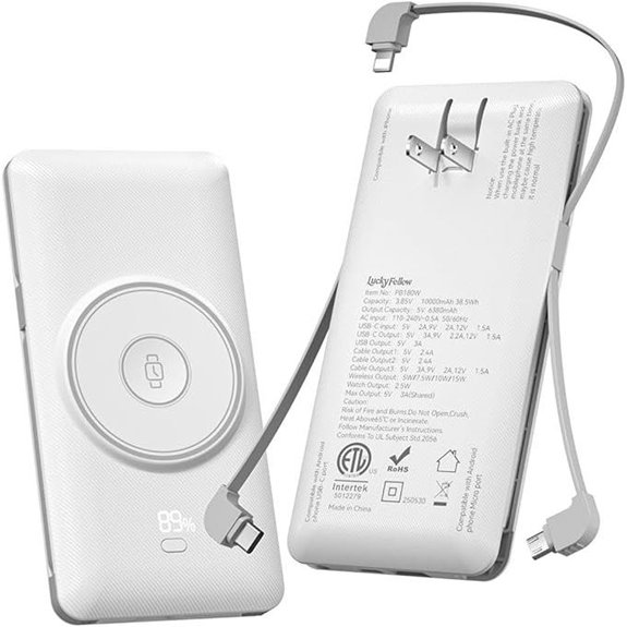 Magnetic 10000mAh Wireless Portable Charger for iOS/Android