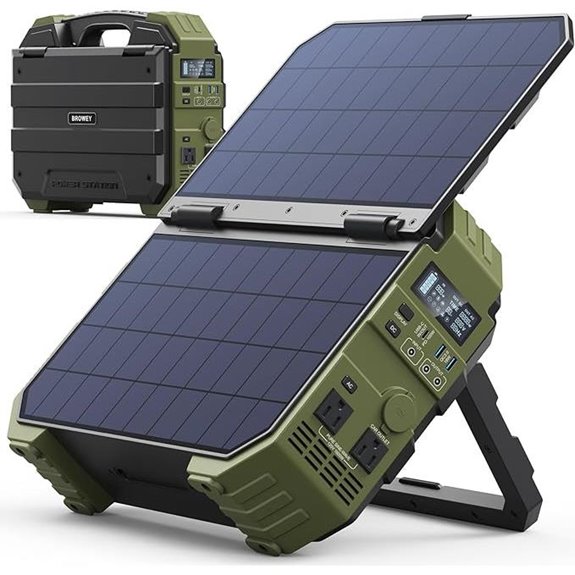 BROWEY 1600W Portable Power Station with Solar Panel